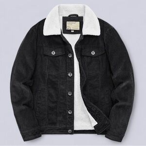 Black corduroy men’s jacket size L.